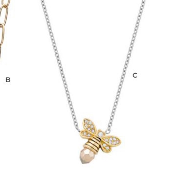 NEW Unique Bee🐝 stainless steel and DiAmi® crystals Necklace. Gold finish. - Picture 4 of 4